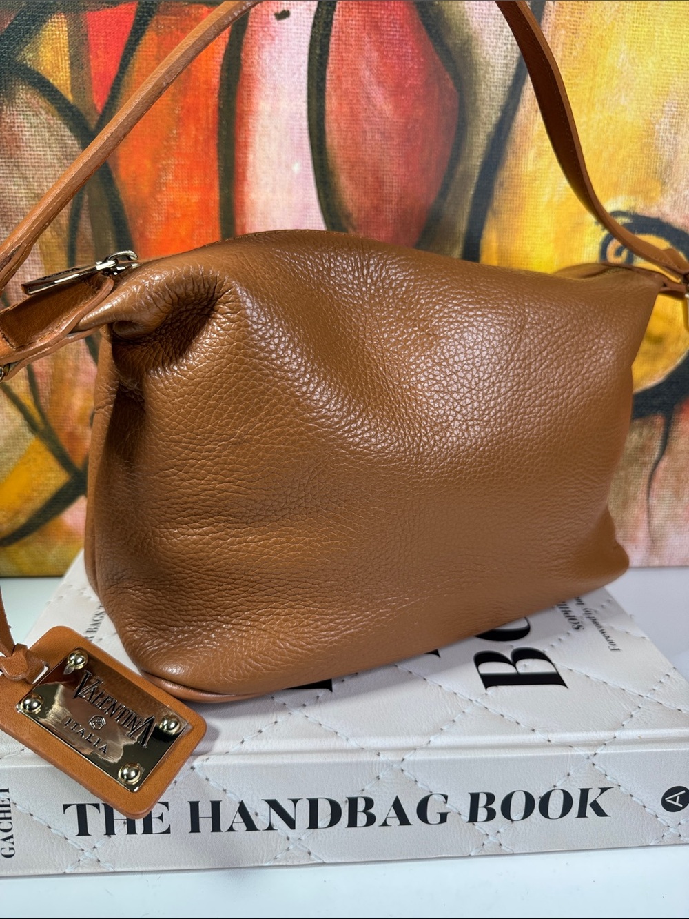 Valentina Italia Brown Leather Shoulder Bag
